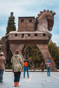 Wooden trojan horse